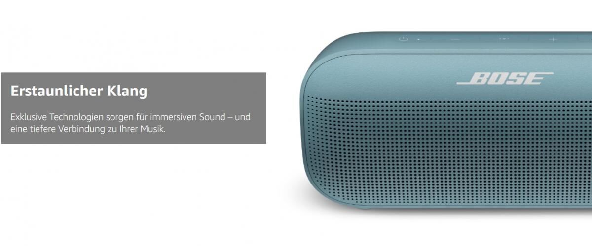 Bluetooth-Lautsprecher Bose Tragbarer | Steinblau Dimprice – SoundLink Flex